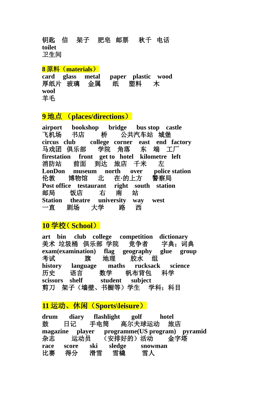 剑桥少儿英语三级单词表--打印_第2页