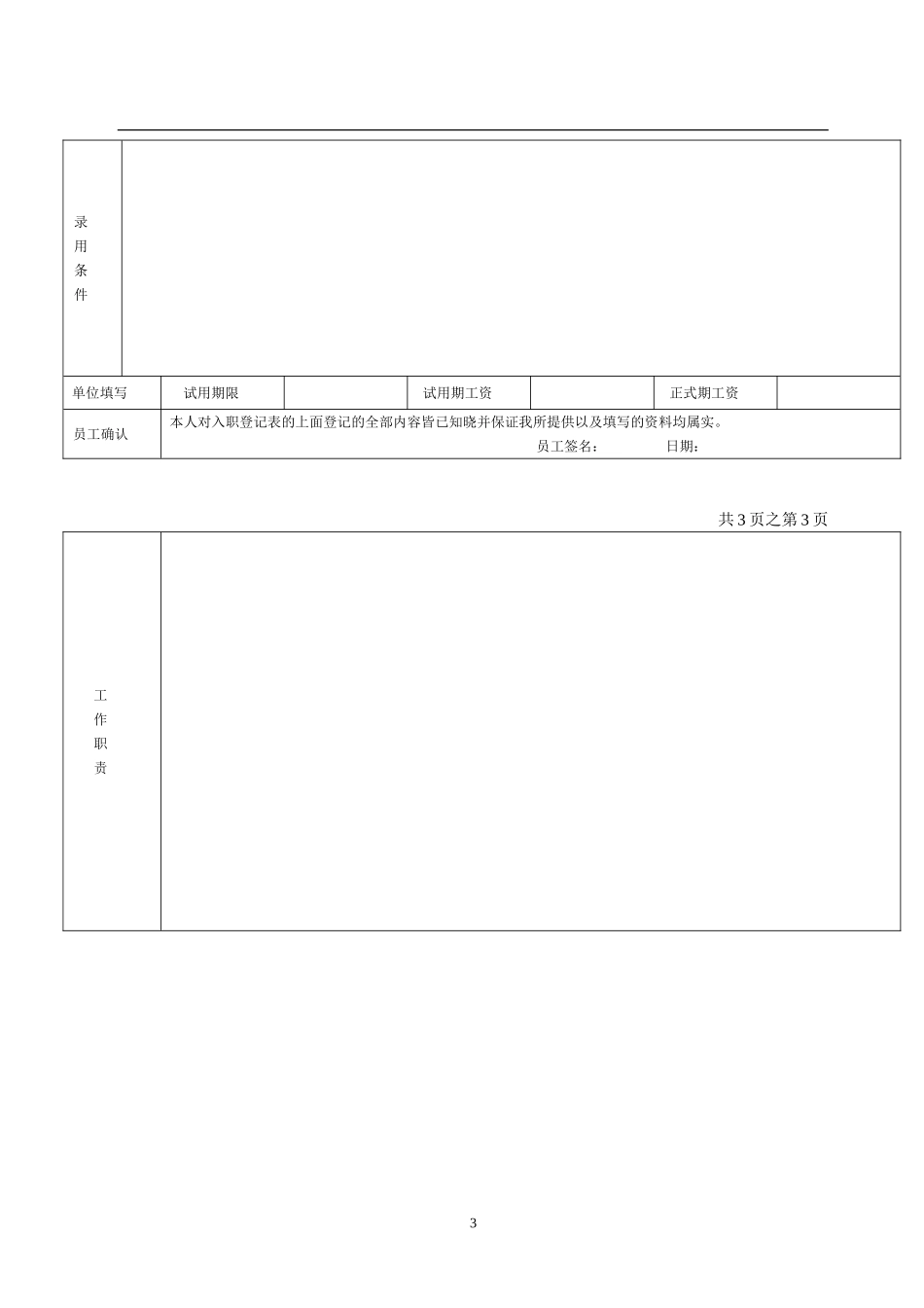 入职登记表(全面)(doc)_第3页