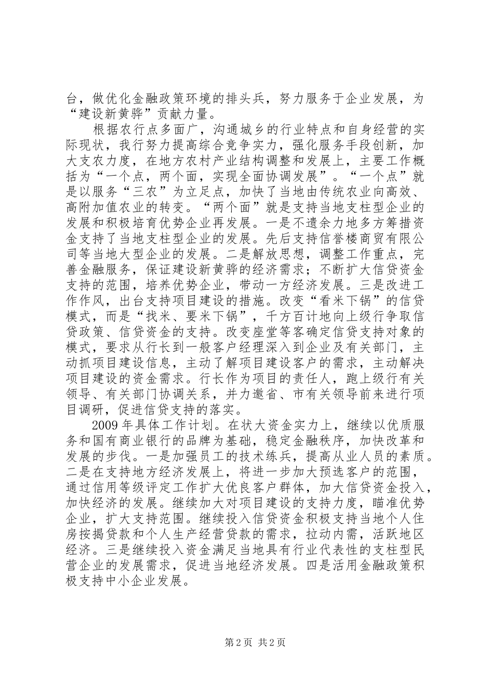 农业银行工作总结 _第2页