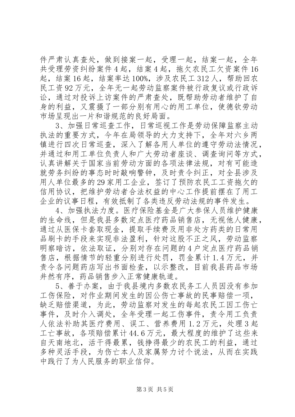 劳动监察大队工作总结 _第3页