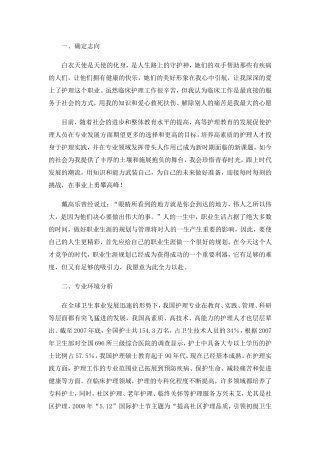 护士职业生涯规划书
