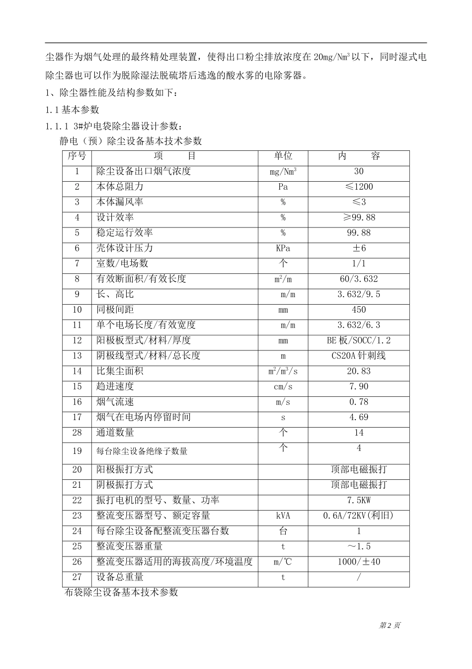 管式湿式电除尘器技术规范书_第2页