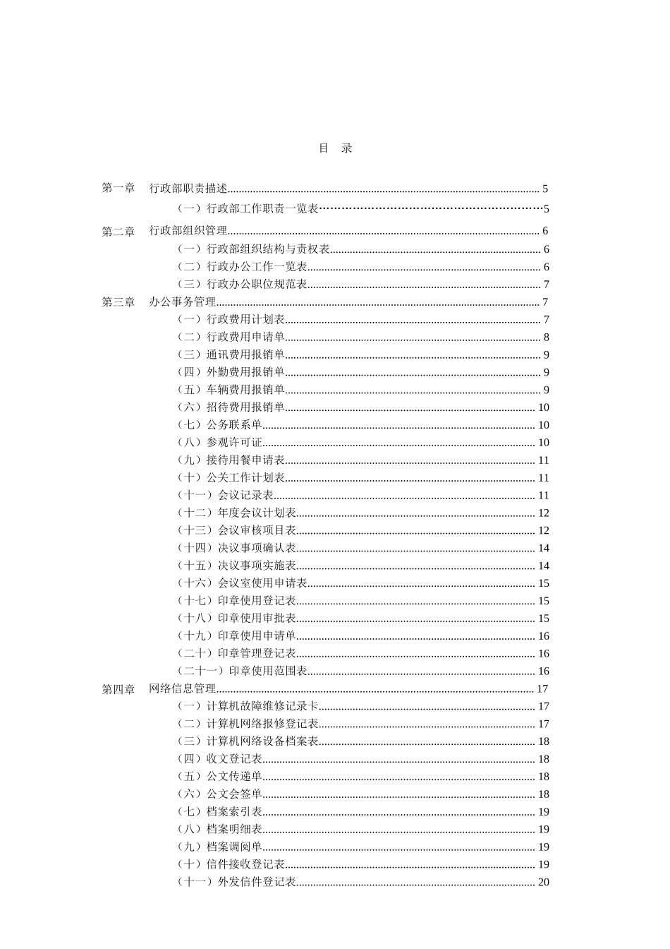 公司行政管理办公表格大全_第2页