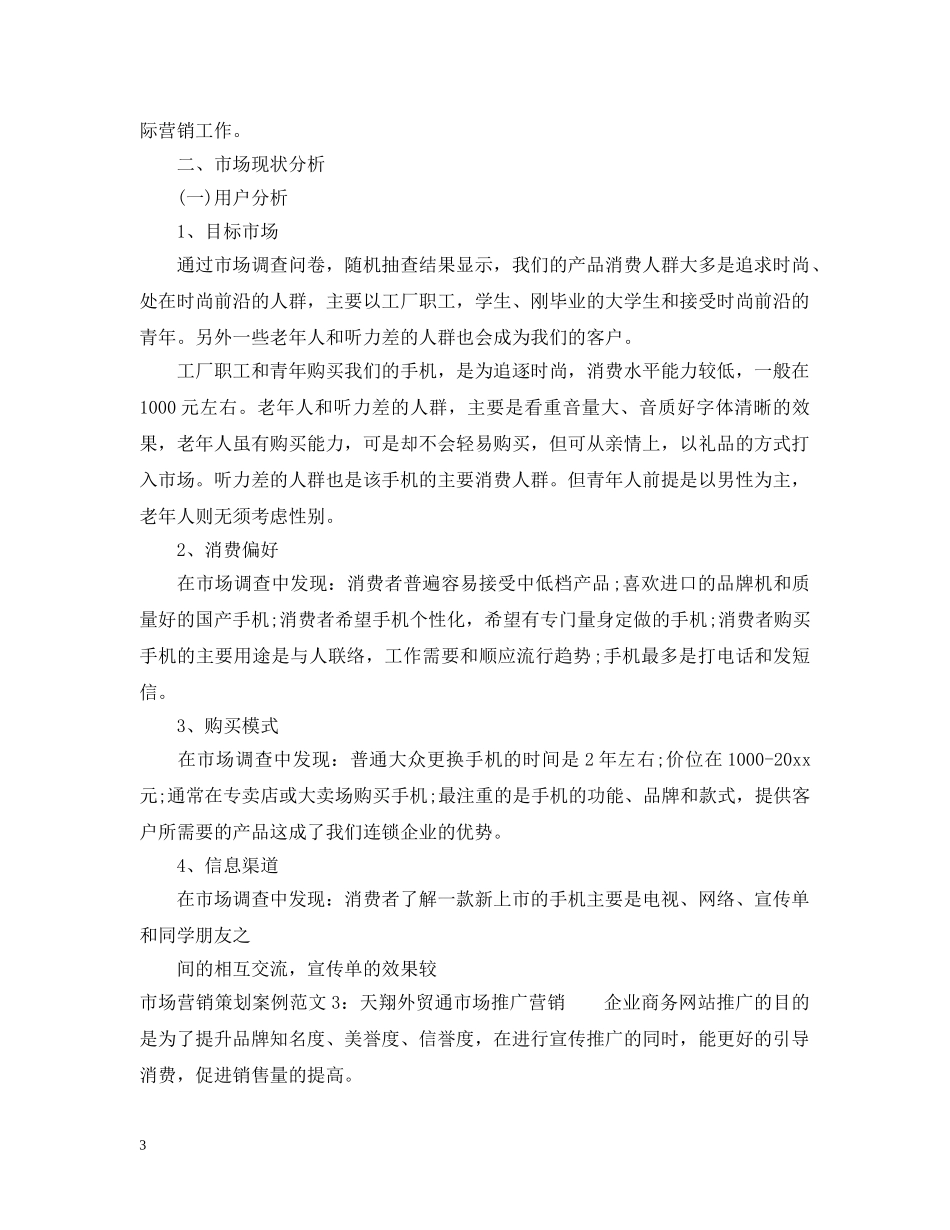 市场营销策划案例范文 _第3页