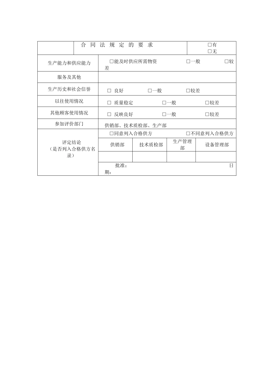 供方评定记录表_第3页