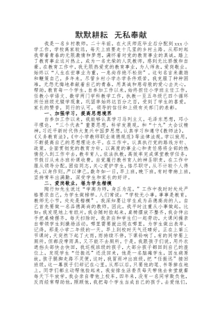 师德先进个人事迹