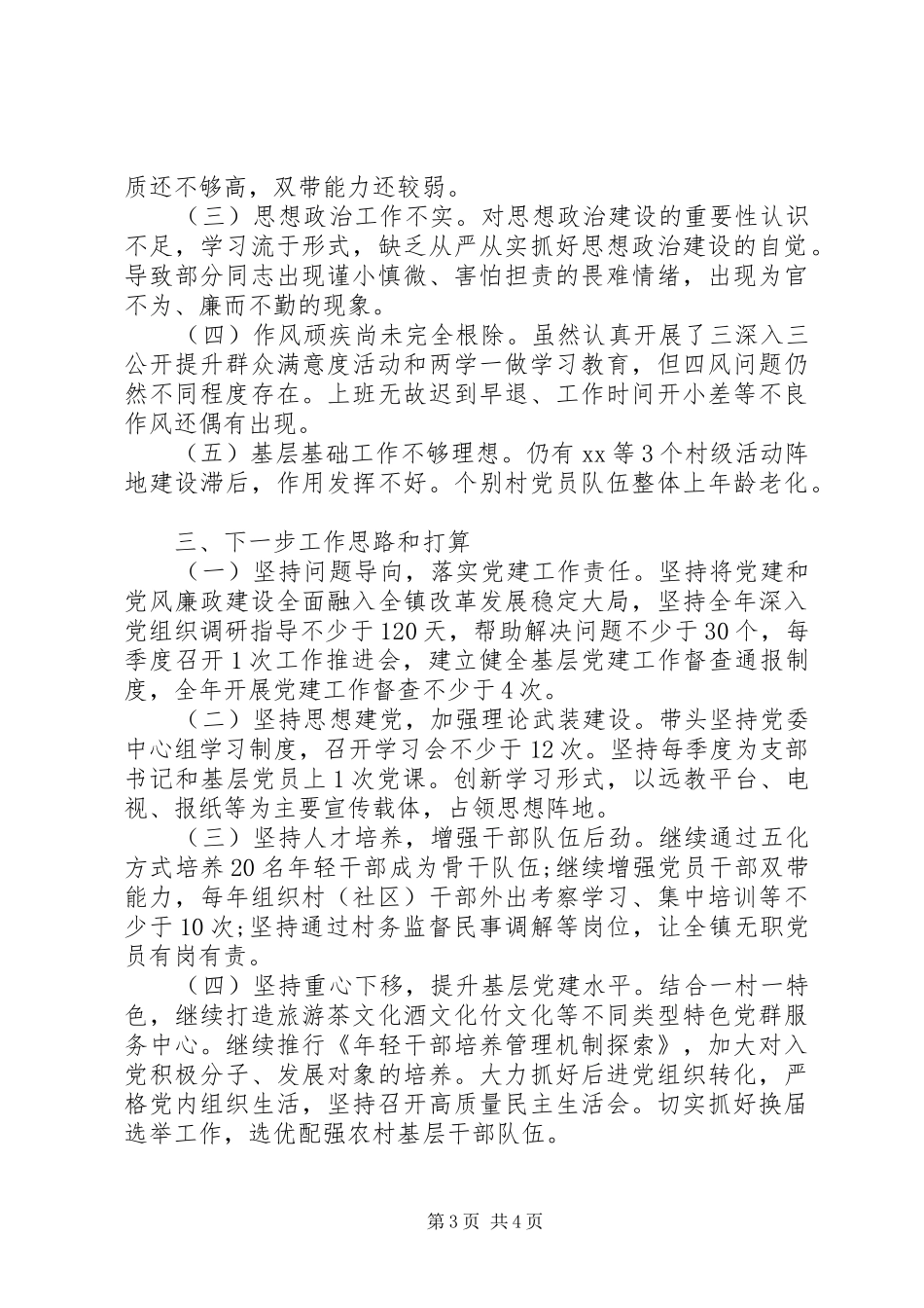 镇党委书记抓党建述职_第3页