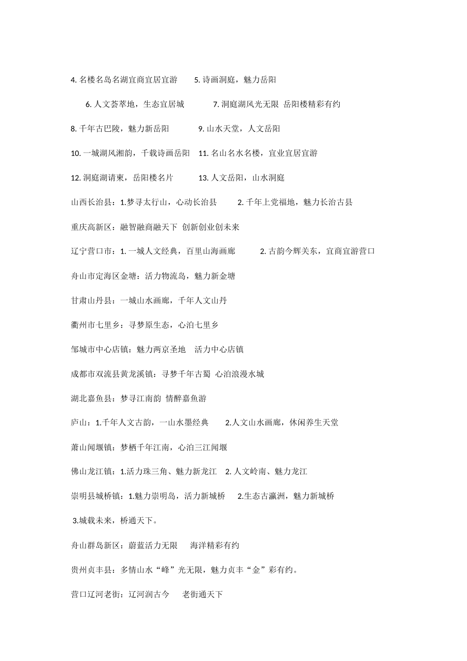 各地景区宣传语大大大全_第3页