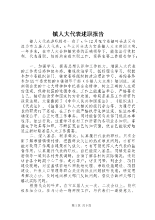 镇人大代表述职报告 (13)