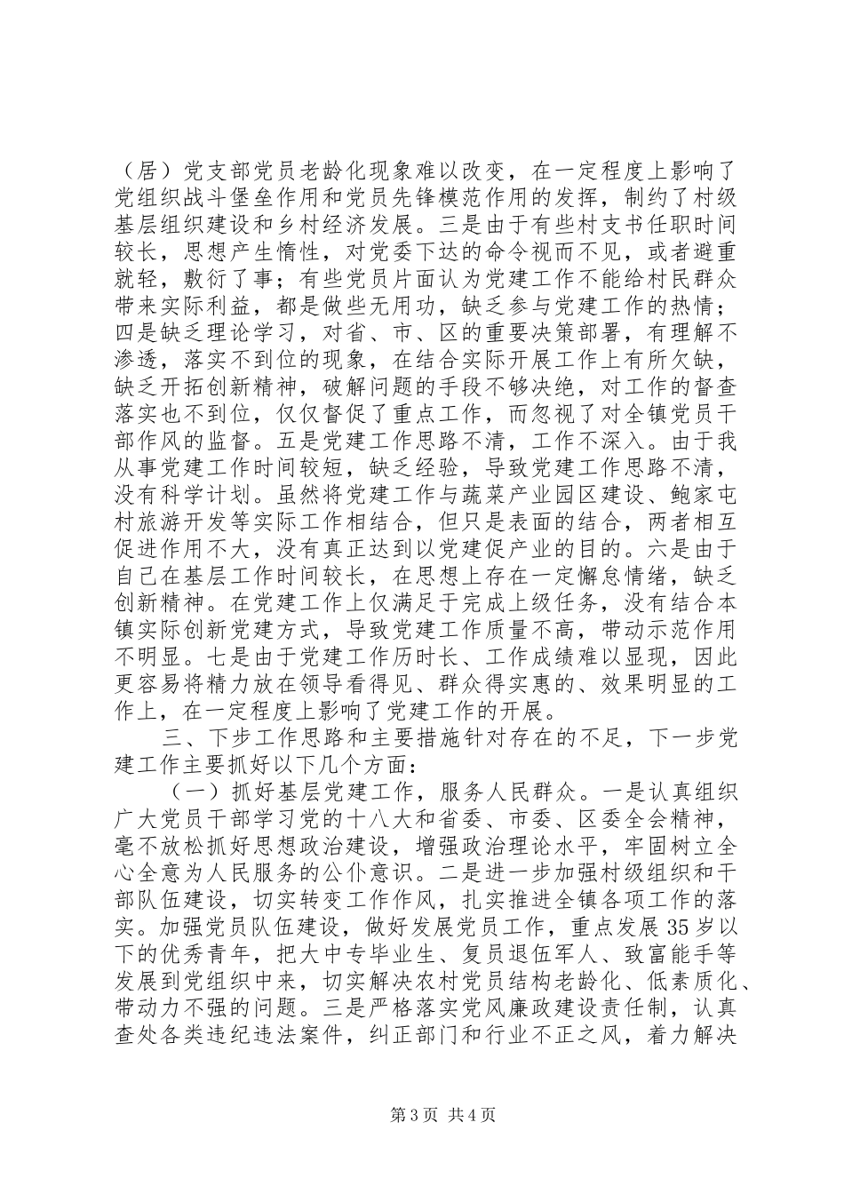 镇党委书记抓基层党建述职材料_第3页