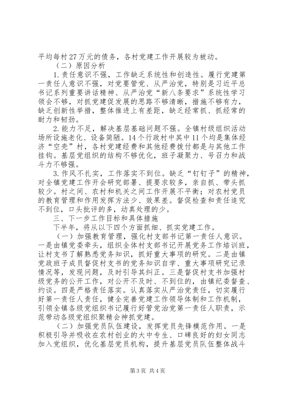 镇党委书记抓基层党建工作述职报告 (13)_第3页