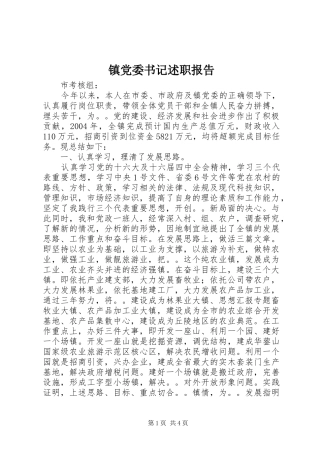 镇党委书记述职报告 (38)