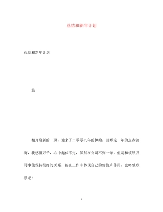 总结和新年计划