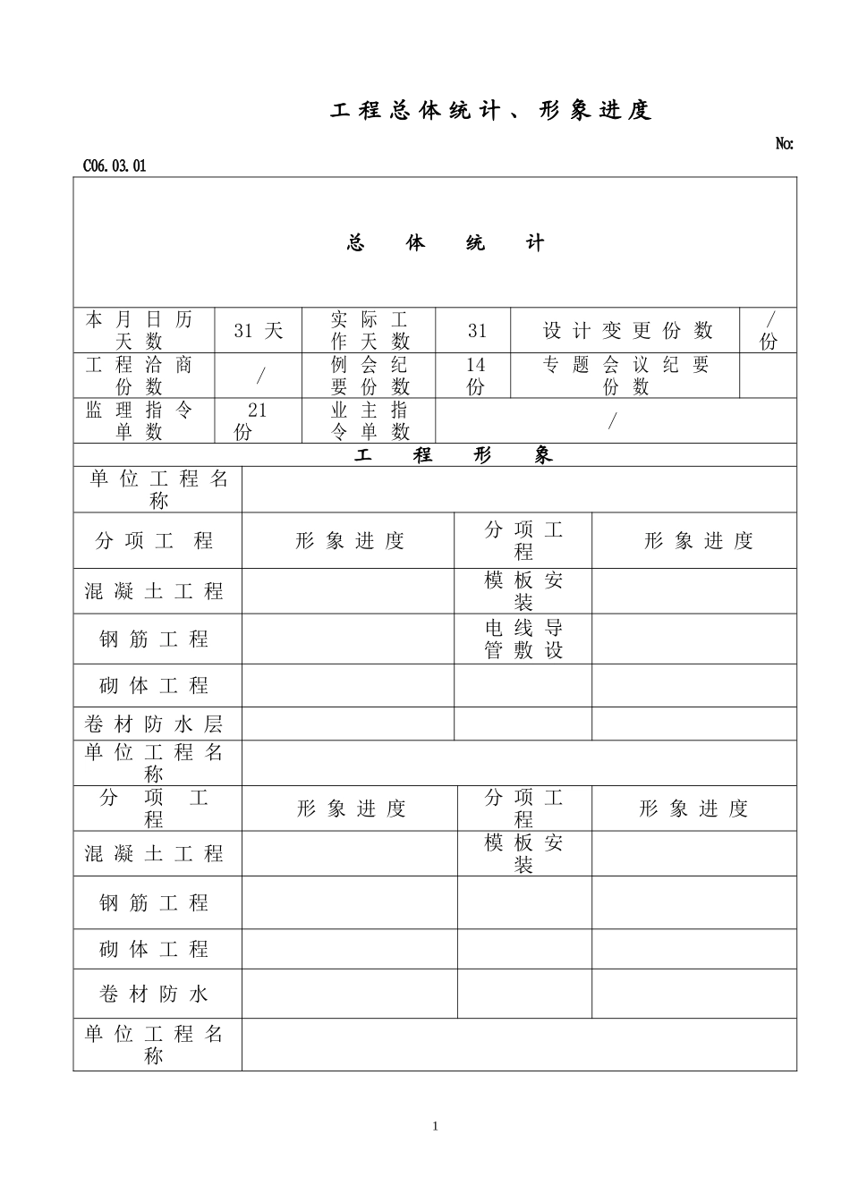 监理月报范本(附填写实例)_第2页