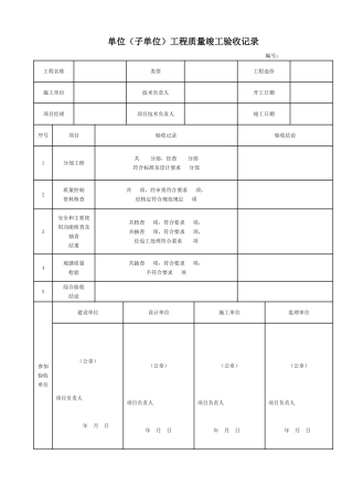 市政给排水管道工程全部检验批质量验收记录表