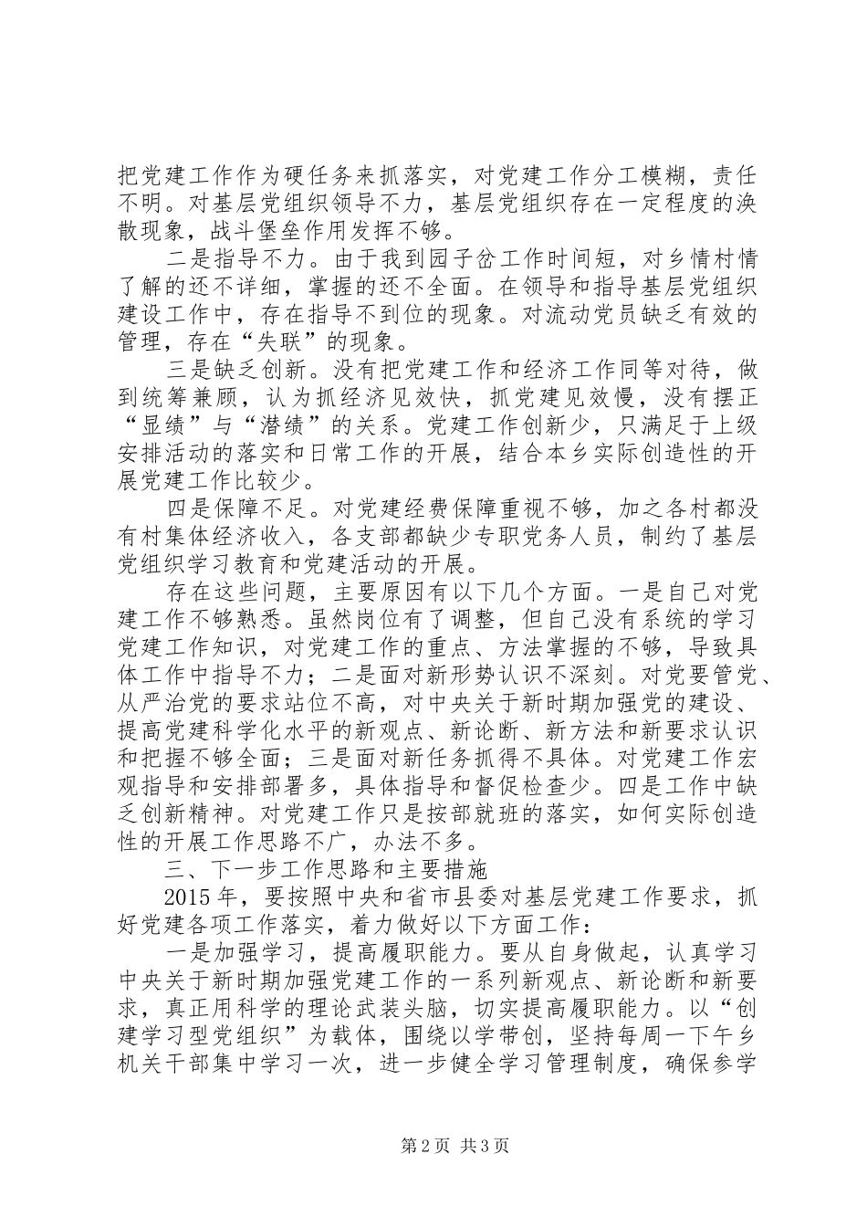 原创乡党委书记述职报告_第2页