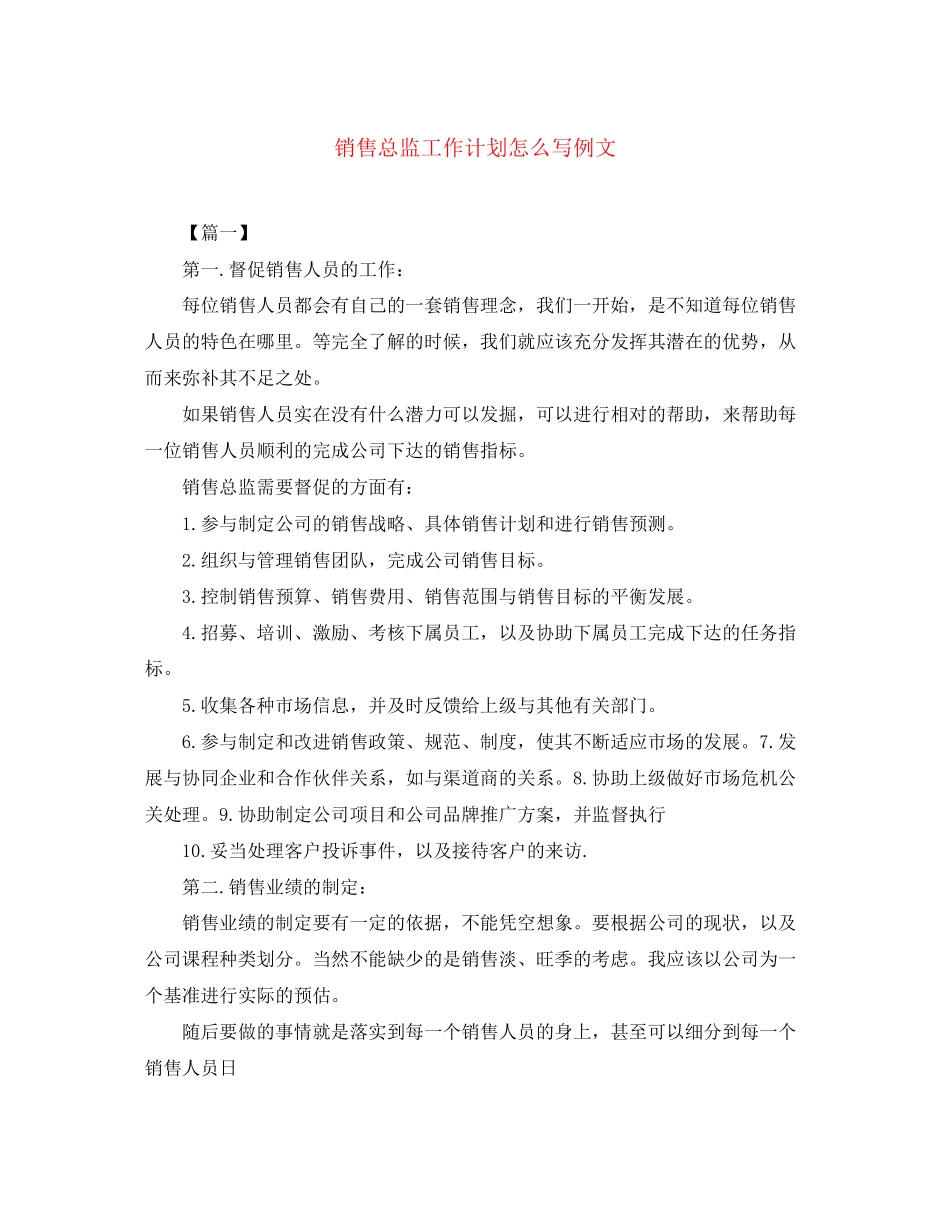 销售总监工作计划怎么写例文_第1页