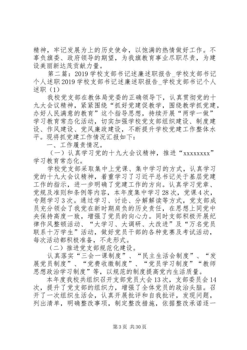 学校支部书记个人述职报告_第3页