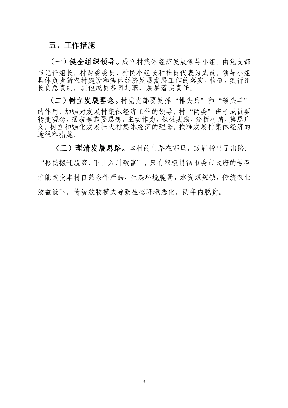 村集体经济发展规划_第3页