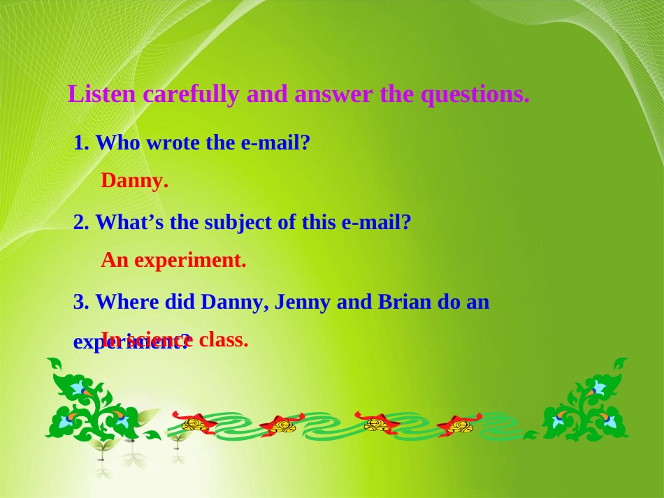初中英语多媒体教学课件：Unit4+Look+into+Science！Lesson+31（冀教版八下）（共14张PPT）_第3页