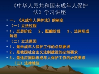 未成年人保护法课件