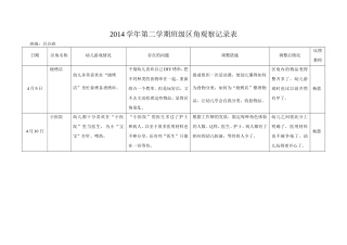 区角观察记录4月份