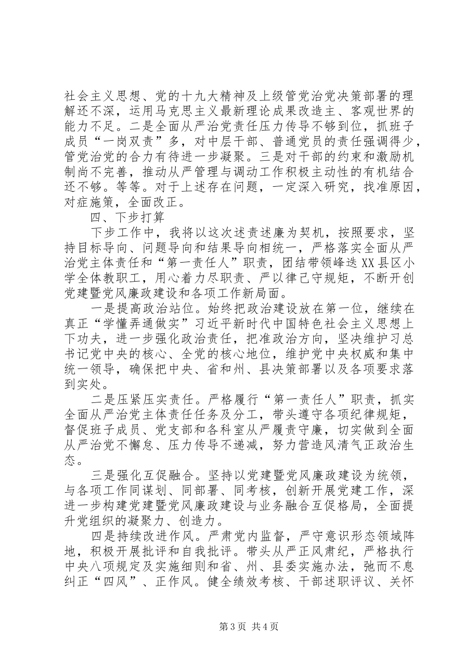 学校党支部书记述责述廉报告_第3页
