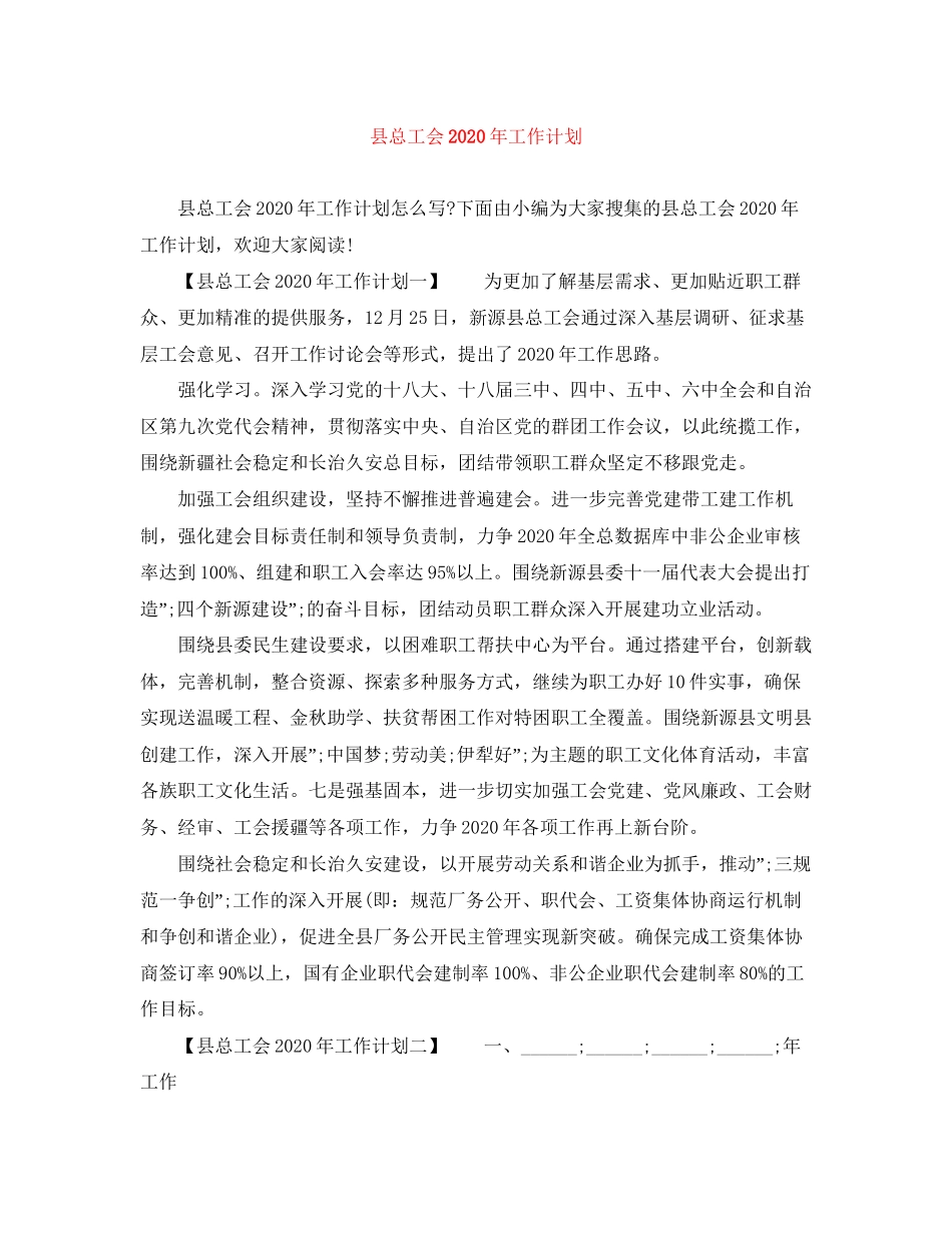 县总工会年工作计划_第1页