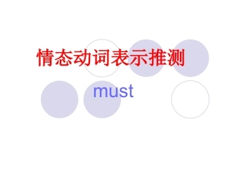 情态动词表示推测