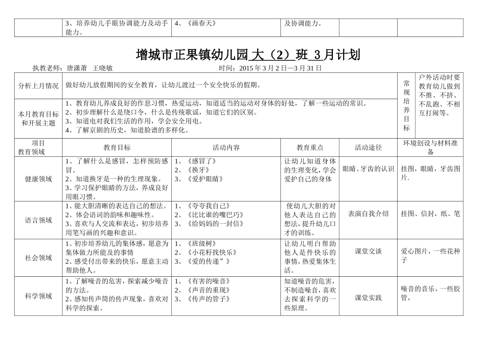 大班3月份月计划_第2页