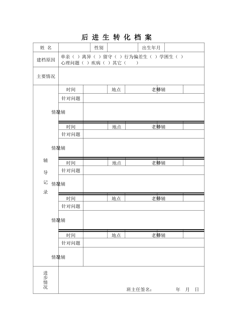 后进生转化档案_第1页