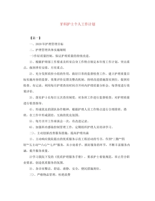 牙科护士个人工作计划