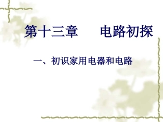 一、初识家用电器和电路 (2)