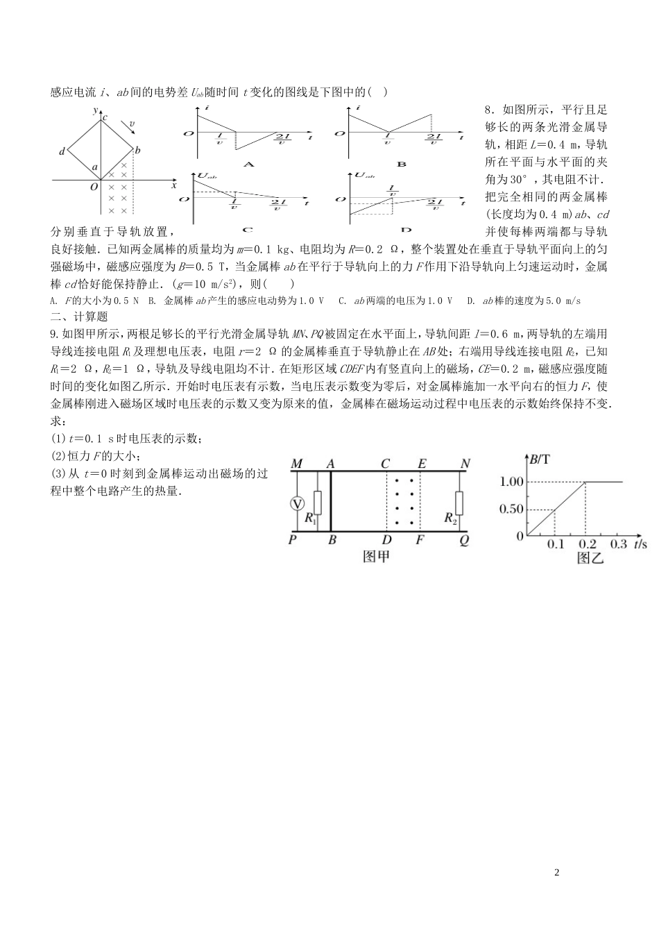 电磁感应规律及其应用_第2页