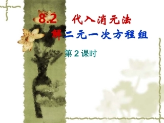 初一数学《二元一次方程组》课件