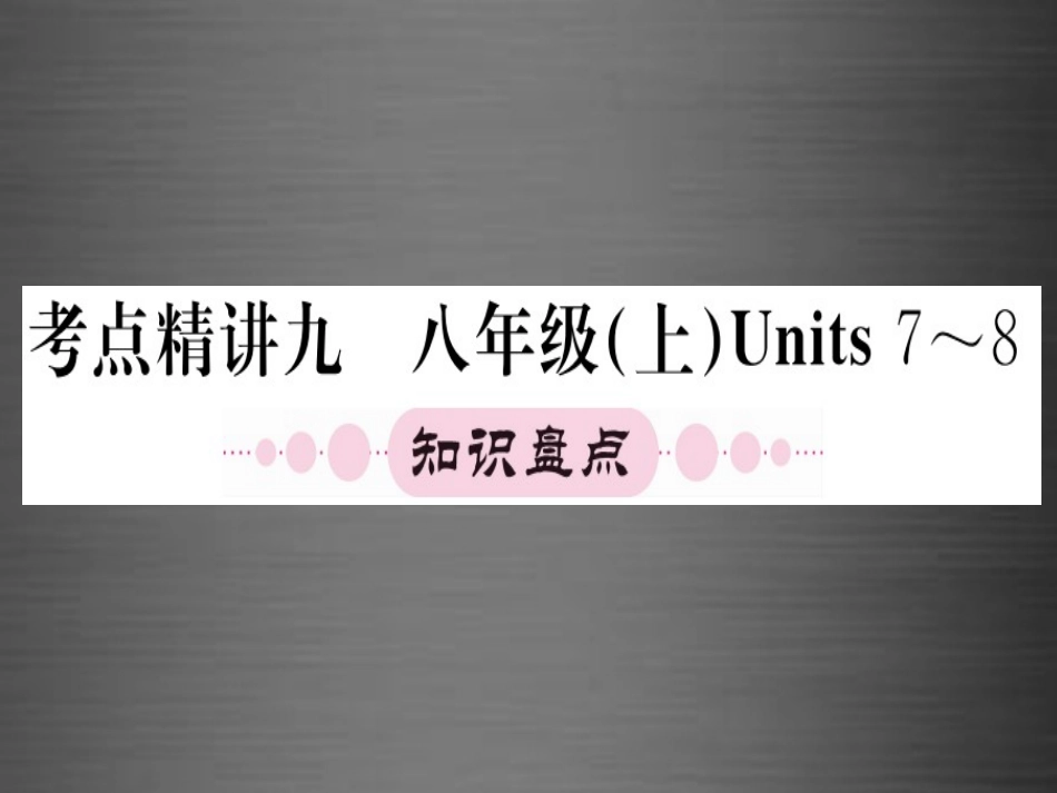 【人教版】期末复习：八上Units7-8课件_第1页