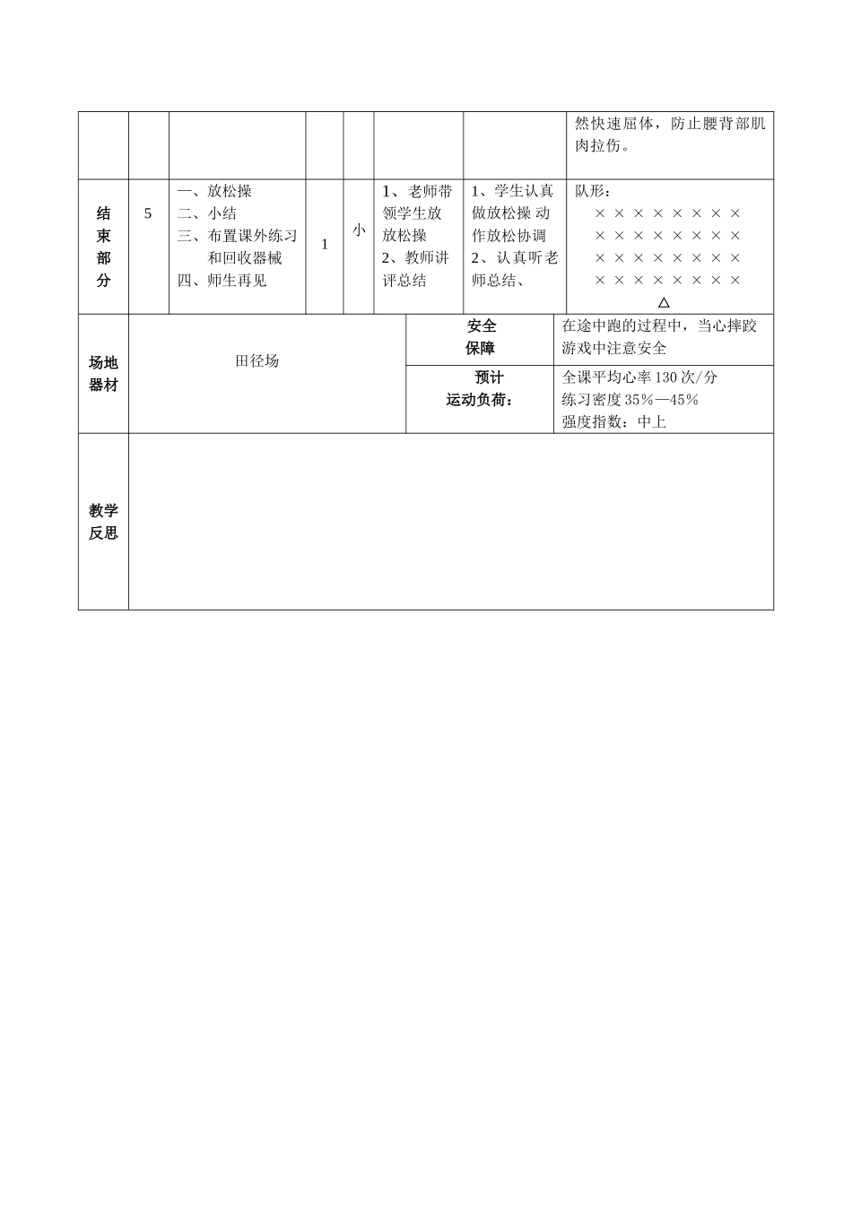 田径50米跑教学教案_第3页
