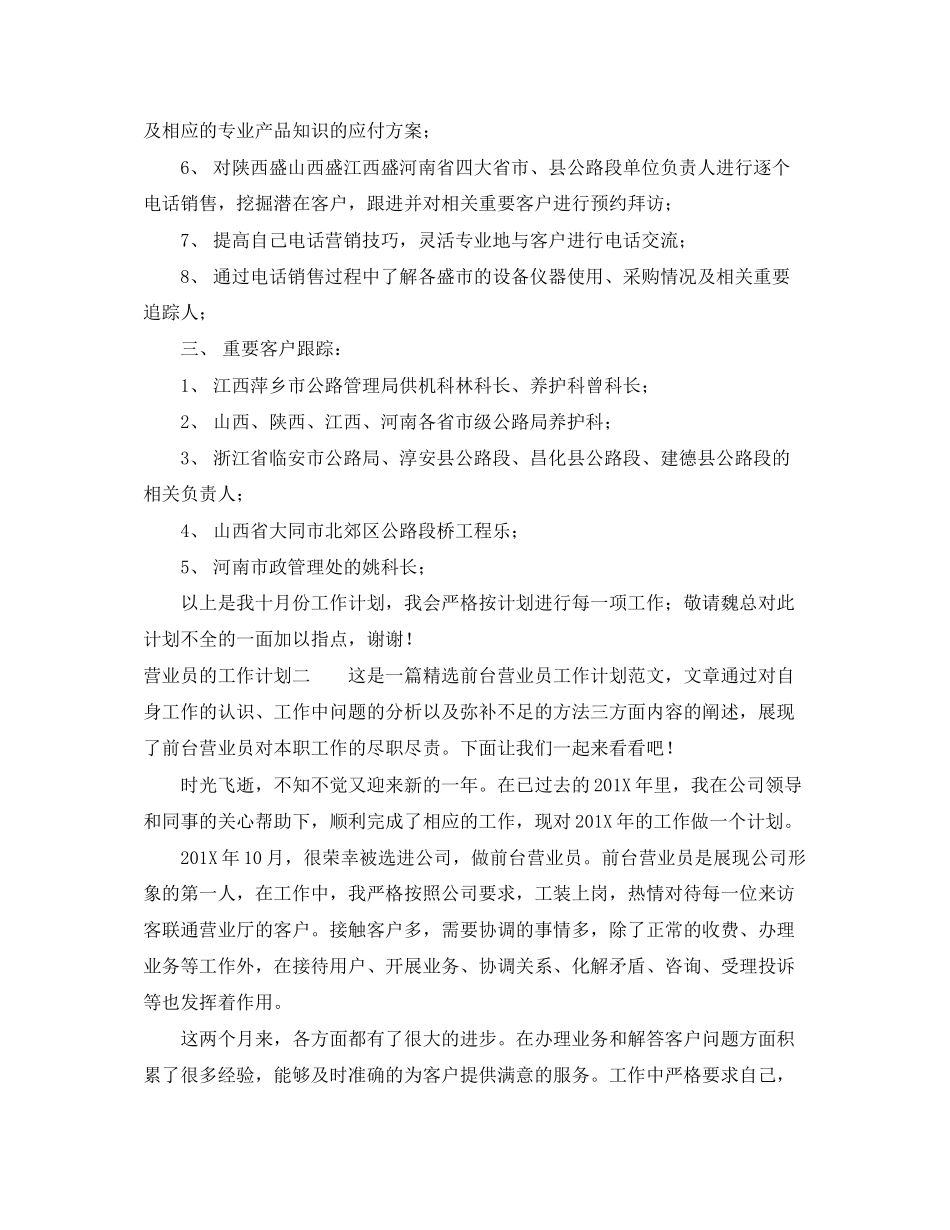 营业员的工作计划怎么做_第2页
