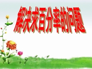 解决百分率问题