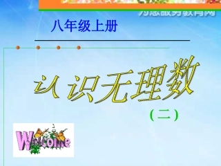 初中二年级数学上册第二章实数21数怎么又不够用了第一课时课件