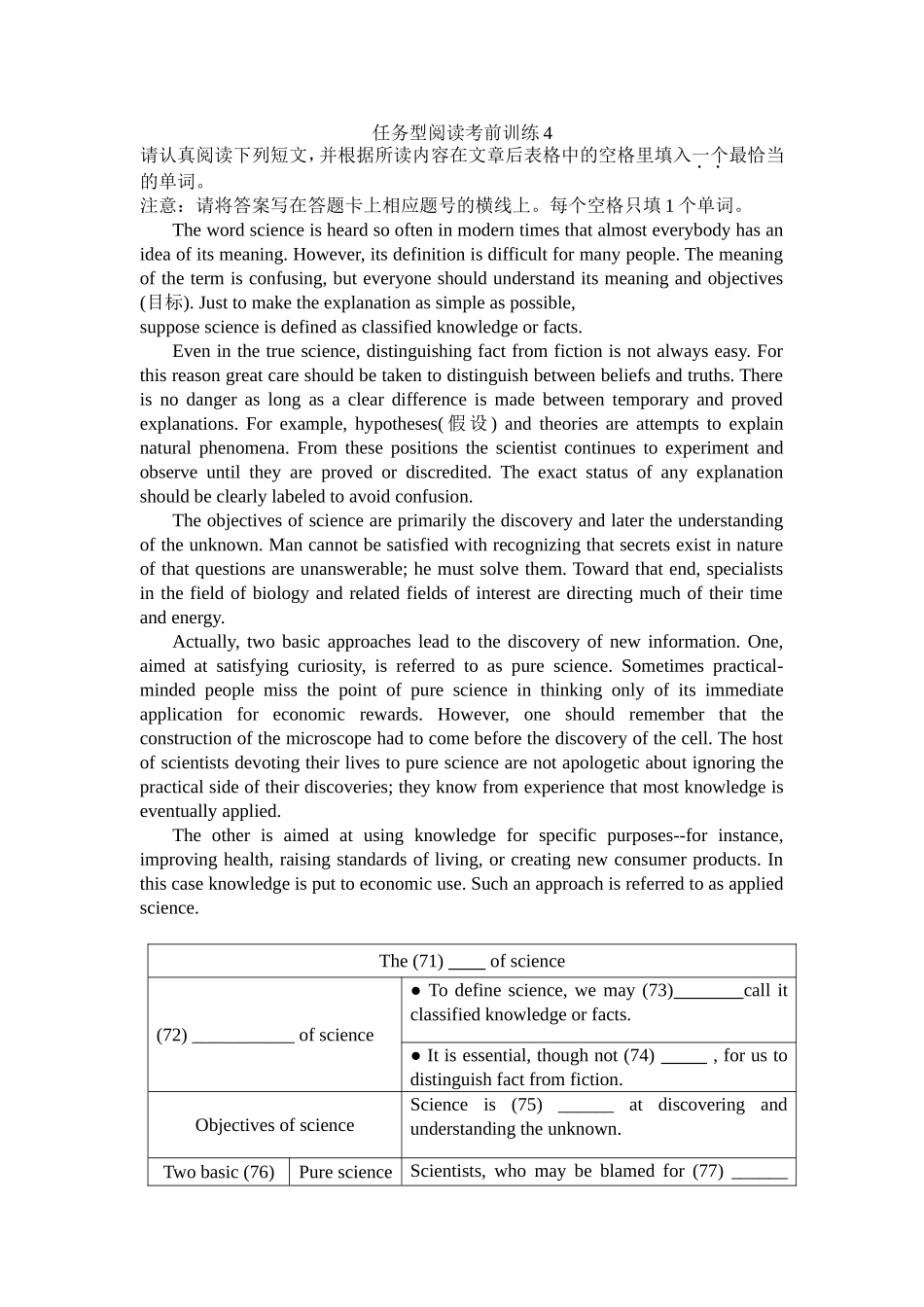 任务型阅读考前训练4_第1页