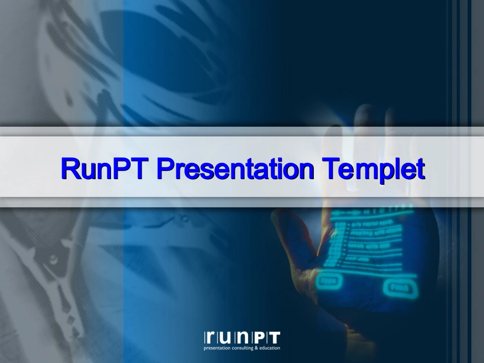 蓝色数字时代PPT模板_第1页