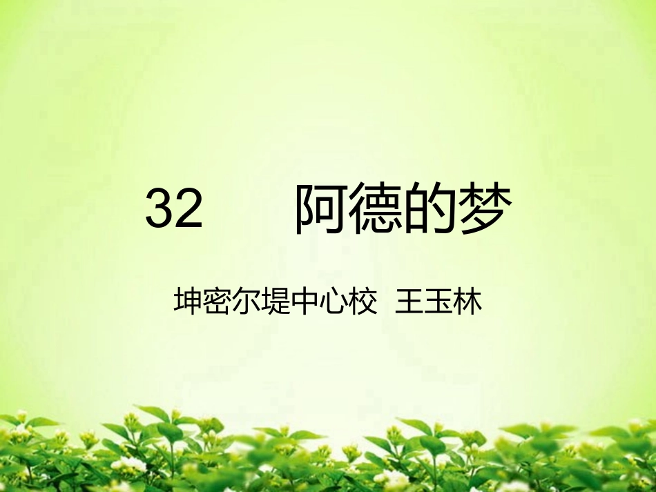 《阿德的梦》课件_第1页