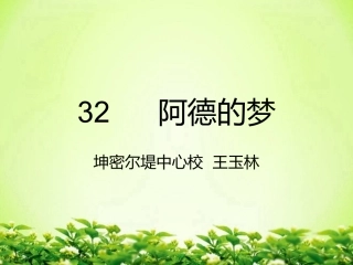 《阿德的梦》课件