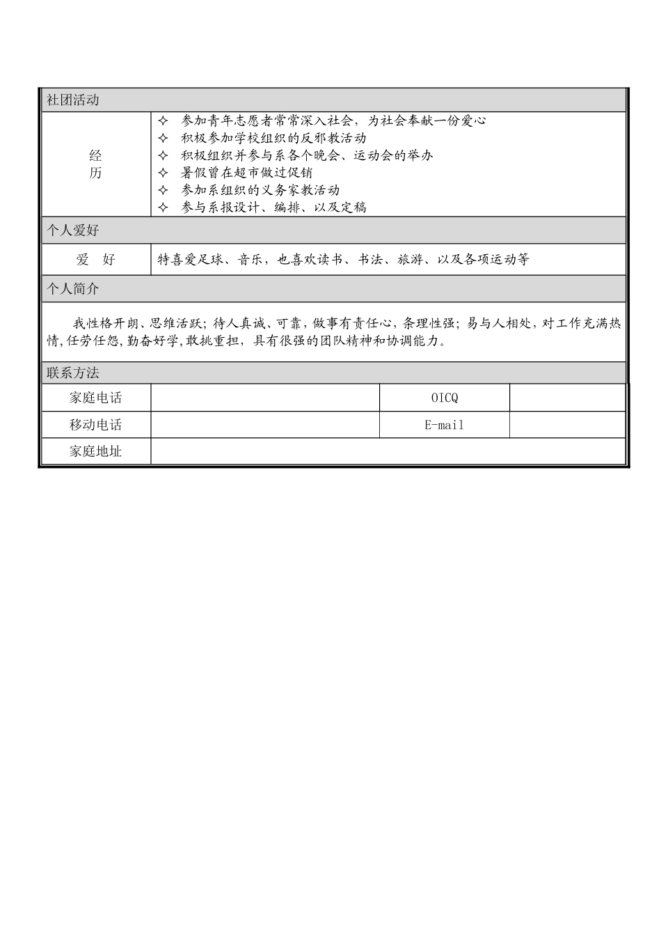 个人简历模板大全(word版可编辑)_第3页