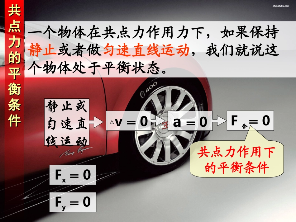人教版高中物理必修一：《共点力的平衡》课件_第3页