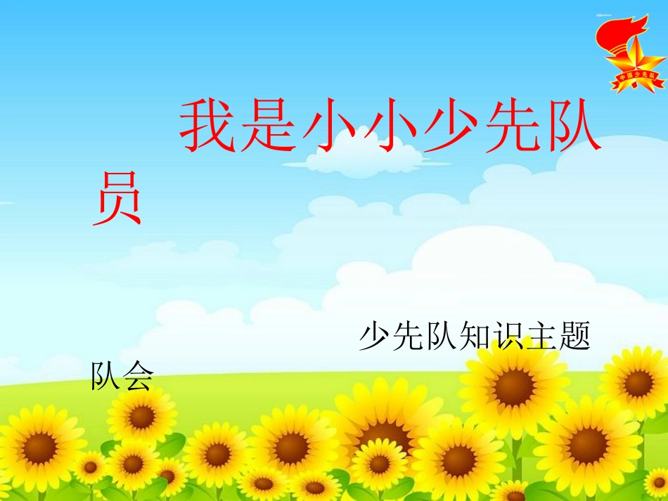 《我是小小少先队员》主题队会课件35_第1页