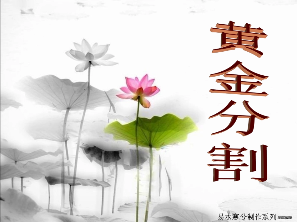 北师大版八年级下数学__黄金分割教学课件_第1页