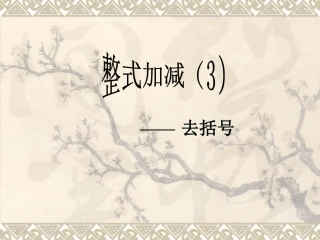 整式的加减去括号