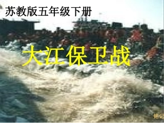 大江保卫战第二课时